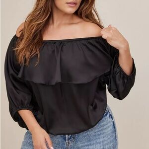 Express Black Off-Shoulder Blouse size XL